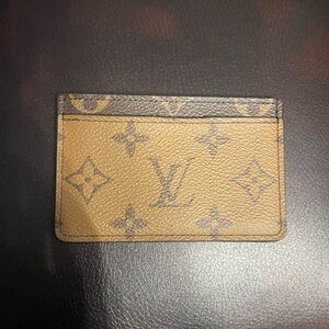 Louis Vuitton Brown and Tan Monogram Card Case